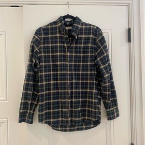 Taylor Stitch Men's Casual Plaid Shirt - Navy and Yellow